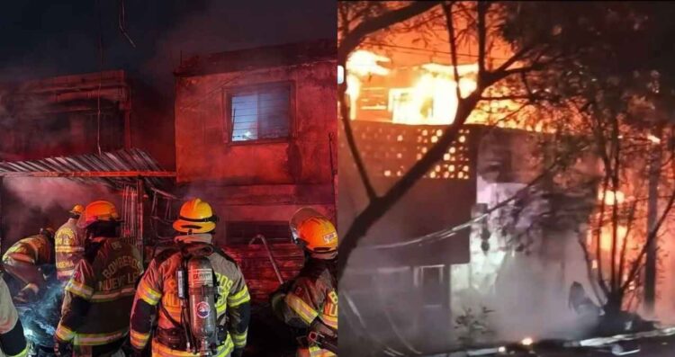 calcinado incendio vivienda Monterrey