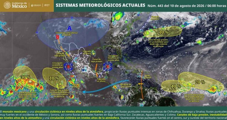 circulaciones ciclónicas a México