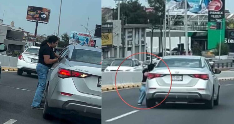 conflicto vehicular mujer herida