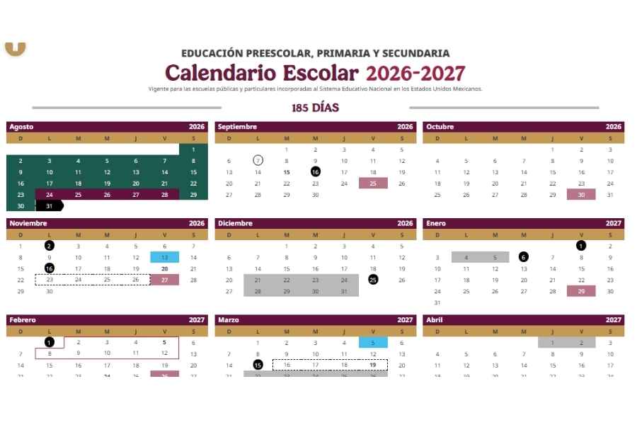 días sin clases del Ciclo 2026-2027
