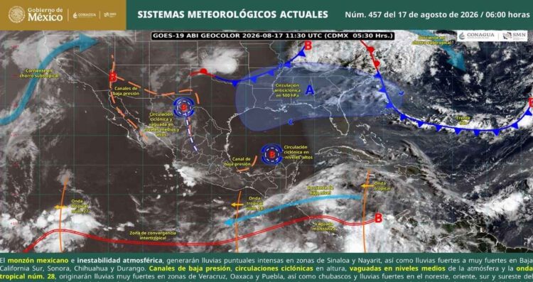 fuertes chubascos y posibles granizadas hoy