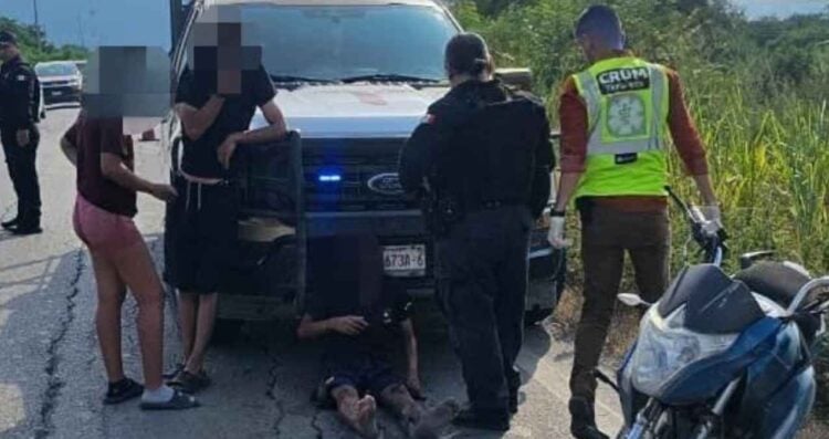 Menor resulta herido tras derrapar su motocicleta en la carretera Mante-Valles