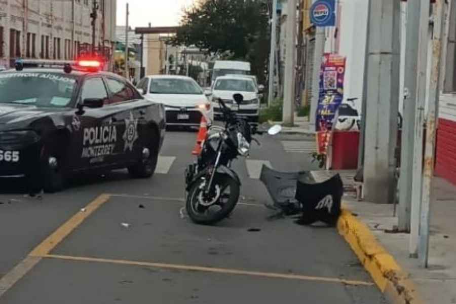 motociclista lesiones Centro Monterrey