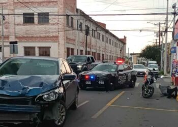 motociclista lesiones Centro Monterrey