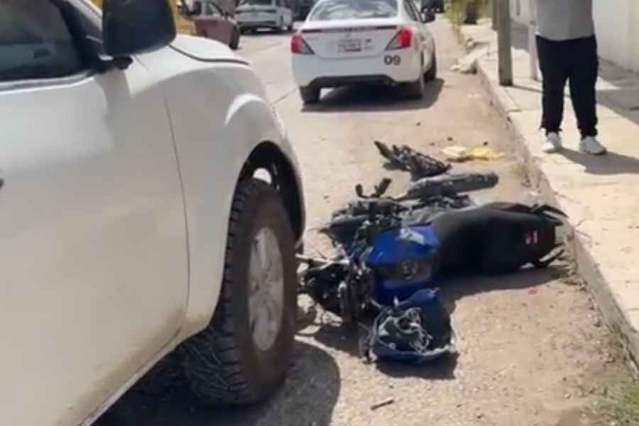 motociclista varios golpes Mante