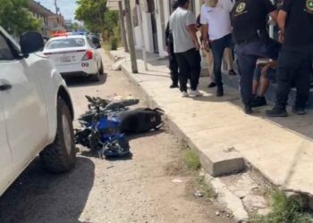 motociclista varios golpes Mante
