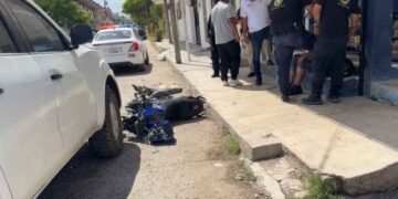 motociclista varios golpes Mante