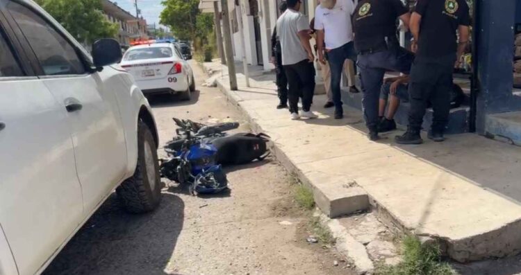 motociclista varios golpes Mante