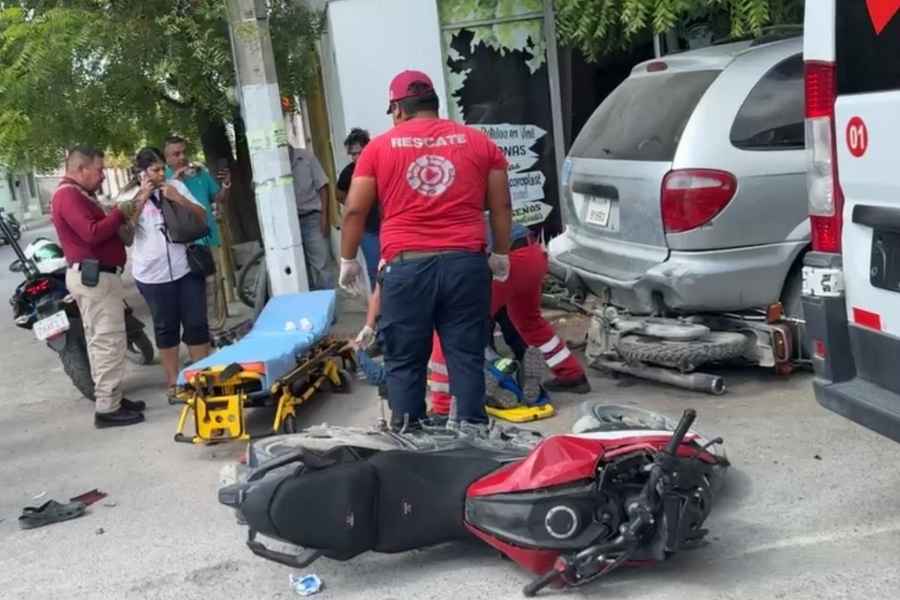 motociclistas lesiones centro Mante