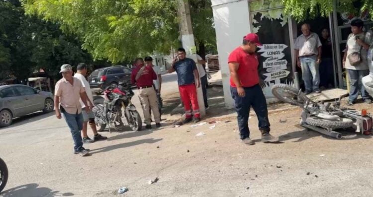 motociclistas lesiones centro Mante