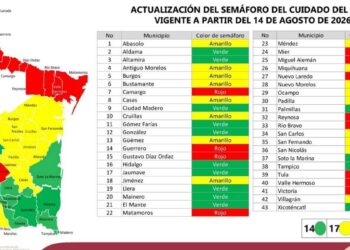 municipios en rojo por agua en Tamaulipas