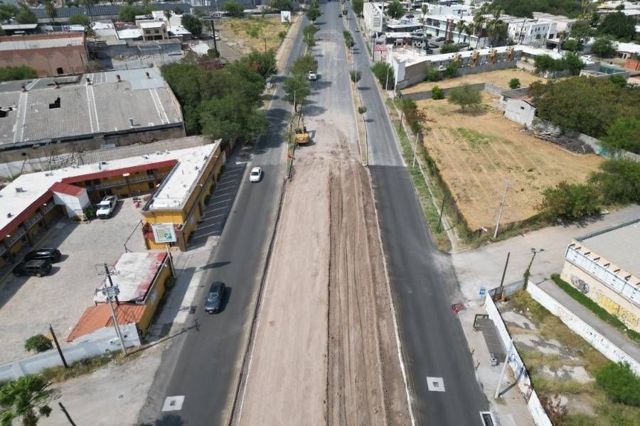 obras en Avenida Reforma Nuevo Laredo