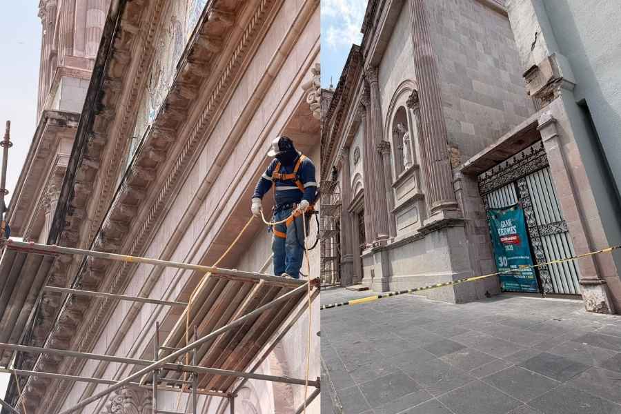 obras  remodelación Catedral  Tampico