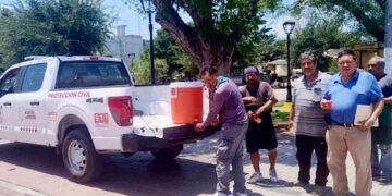 operativo de hidratación en Nuevo Laredo