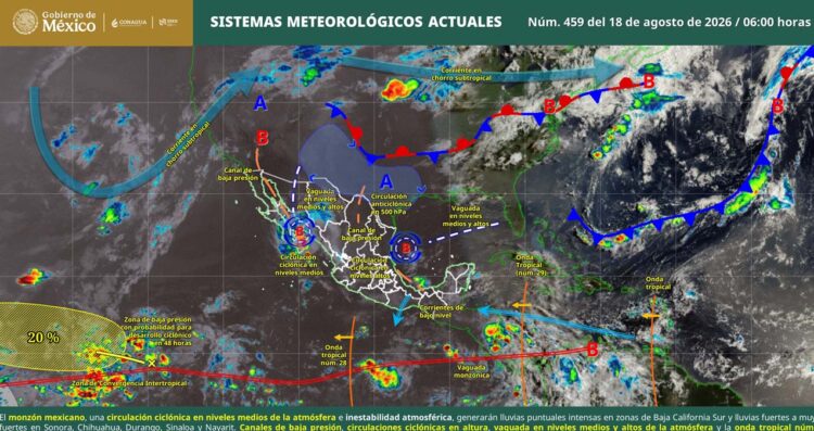 temperaturas de 40 grados y aguaceros este martes