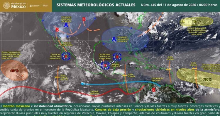 tormentas fuertes pronóstico del clima
