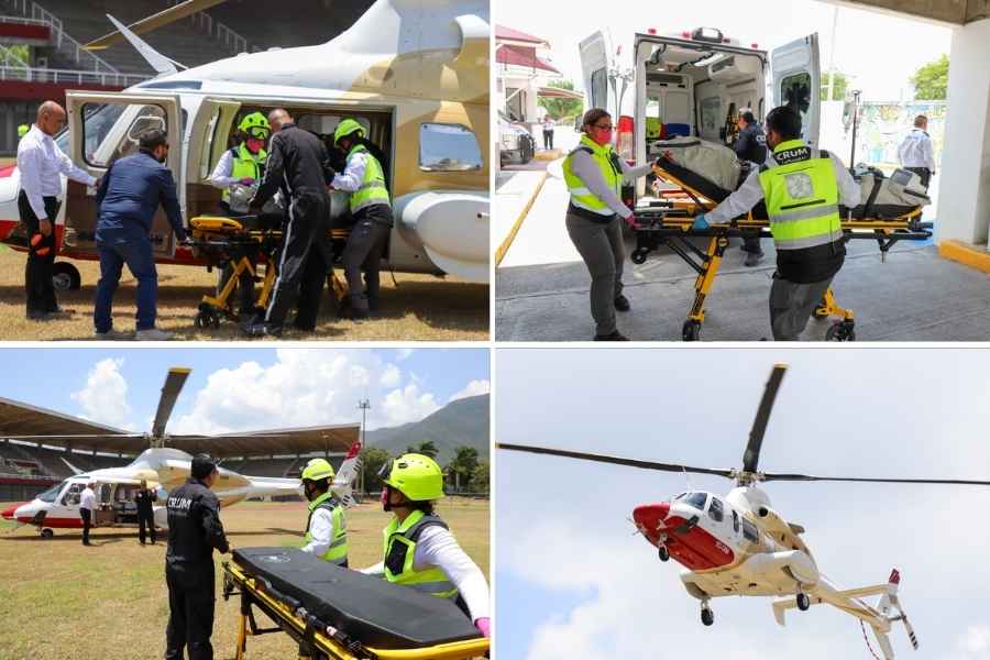 trasladan niño lesionado Victoria  