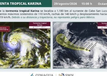 trayectoria Tormenta Tropical Karina