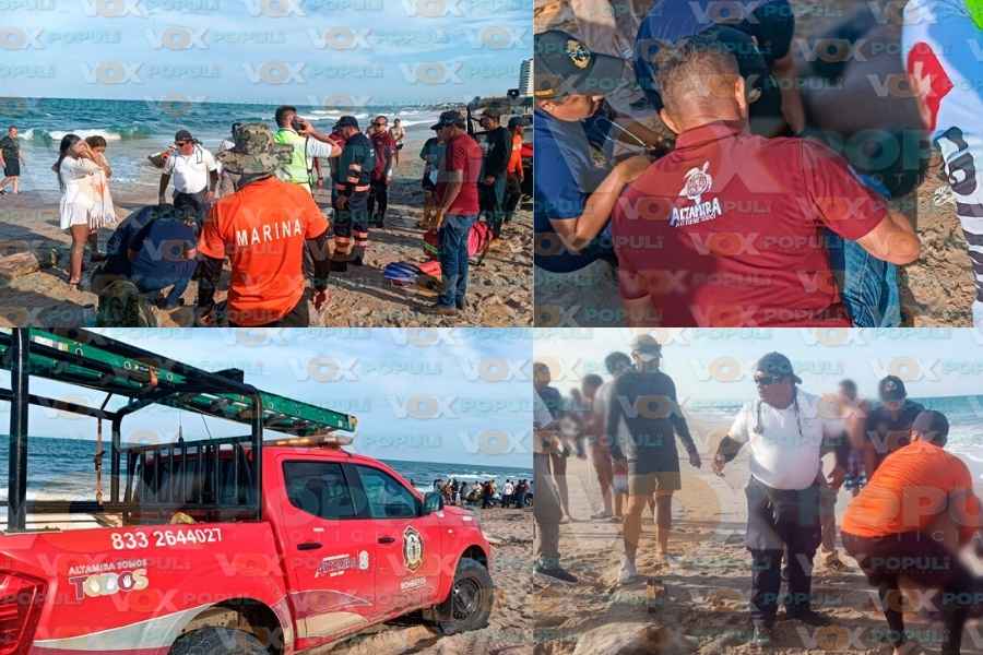 turistas rescatados frente Velamar