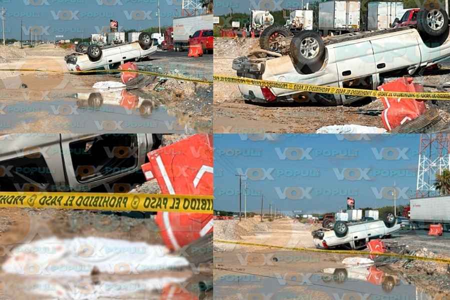 volcadura carretera Reynosa Monterrey
