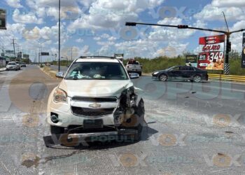 Accidente en la carretera Ribereña en Reynosa