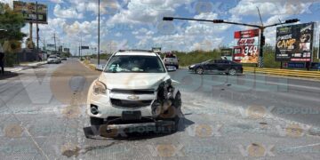 Accidente en la carretera Ribereña en Reynosa