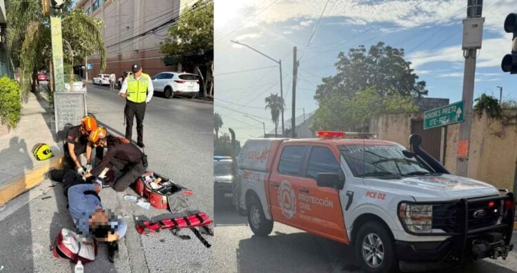 Accidente vial colonia de Monterrey
