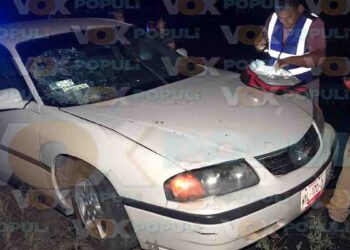 Automovilista cuatro personas en Güémez
