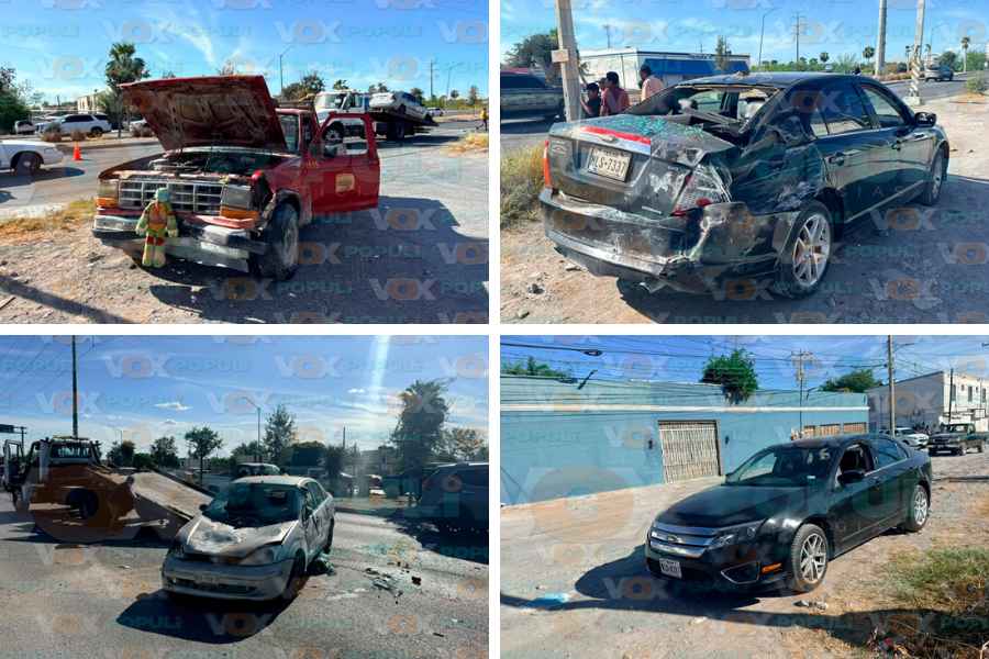 Carambola vehículos dañados en Reynosa (1)