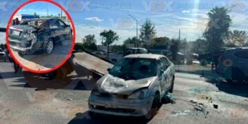 Carambola vehículos dañados en Reynosa