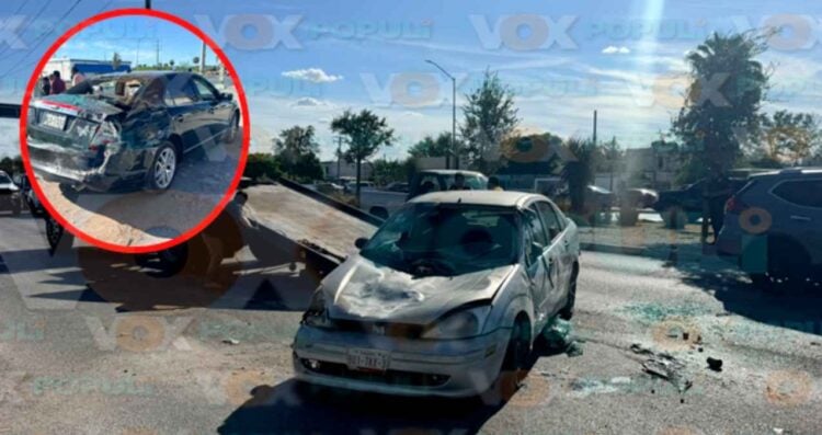 Carambola vehículos dañados en Reynosa