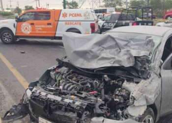 Choque muerto en Apodaca