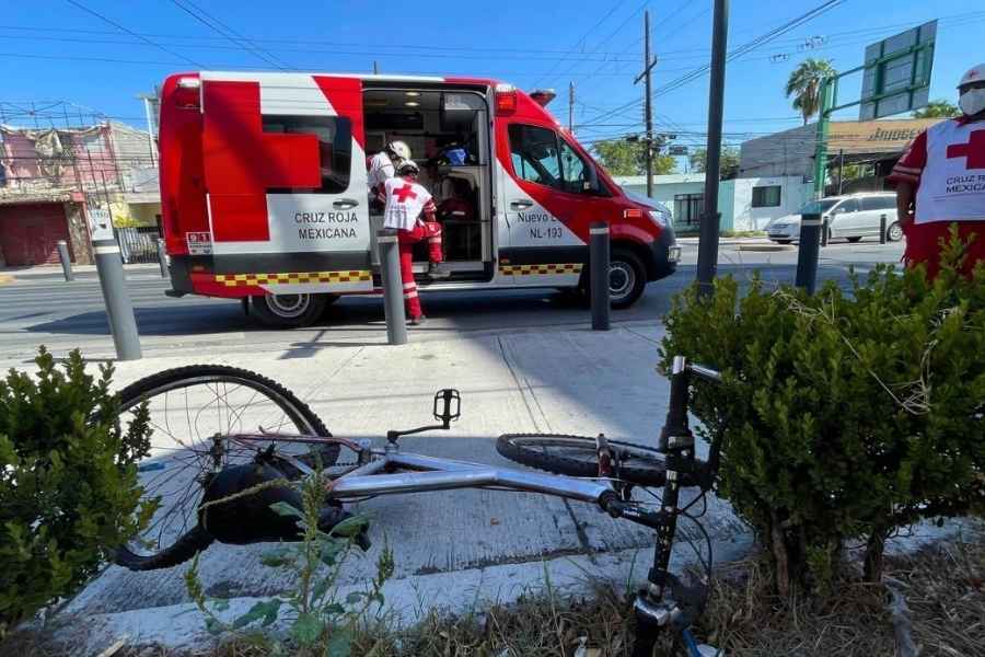 Ciclista atropellado en Monterrey
