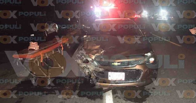 Conductor choca contra familia y provoca volcadura en Villa de Casas, Tamaulipas