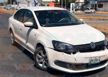 Conductora choque múltiple en Victoria