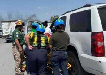 Conductora lesionada choque Matamoros