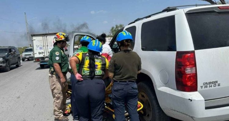 Conductora lesionada choque Matamoros