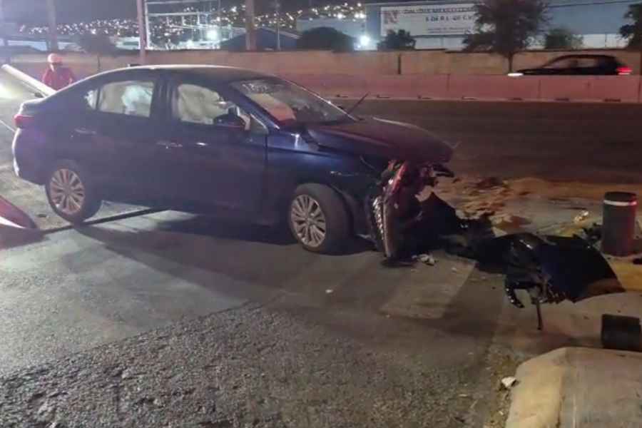 Ebrio bolardos en San Pedro