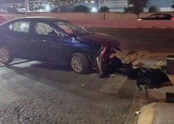 Ebrio bolardos en San Pedro