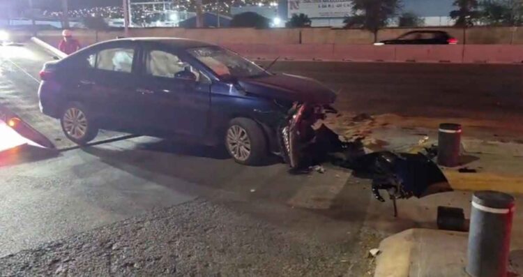 Ebrio bolardos en San Pedro