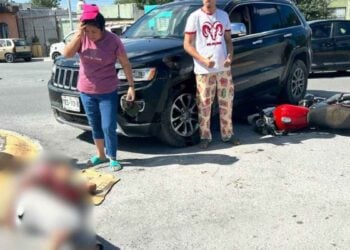 Hombre atropellado en Cadereyta