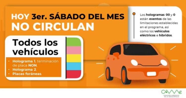 Hoy No Circula este 19 de septiembre
