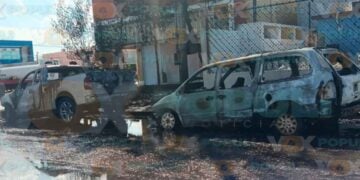 Incendio vehículos estacionados Reynosa,