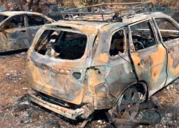 Incendio vehículos IMSS en Victoria