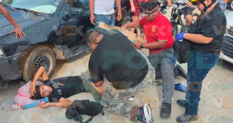 Jovencitos heridos motocicleta en Tampico