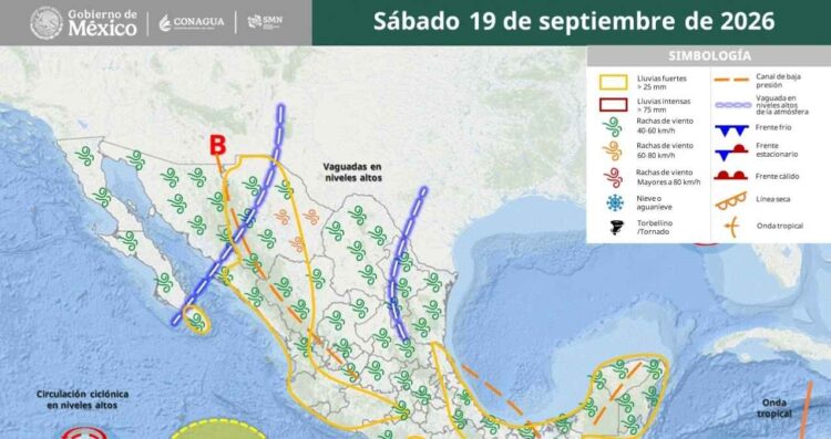 Lloverá hoy en Tamaulipas