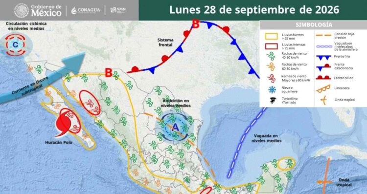 Lloverá hoy municipio Tamaulipas