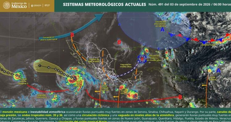Lluvias torrenciales clima hoy