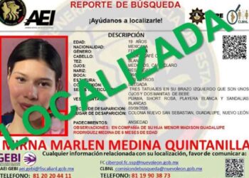 Localizan a joven y bebé de Guadalupe