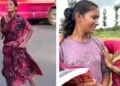 Madre corre descalza en un maratón